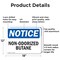 Signmission Non-Odorized Butane OSHA Notice Sign, Aluminum, 18in W x 12in L, 2PK OS-2PACK-NS-A-1218-L-15083 - alternate 2